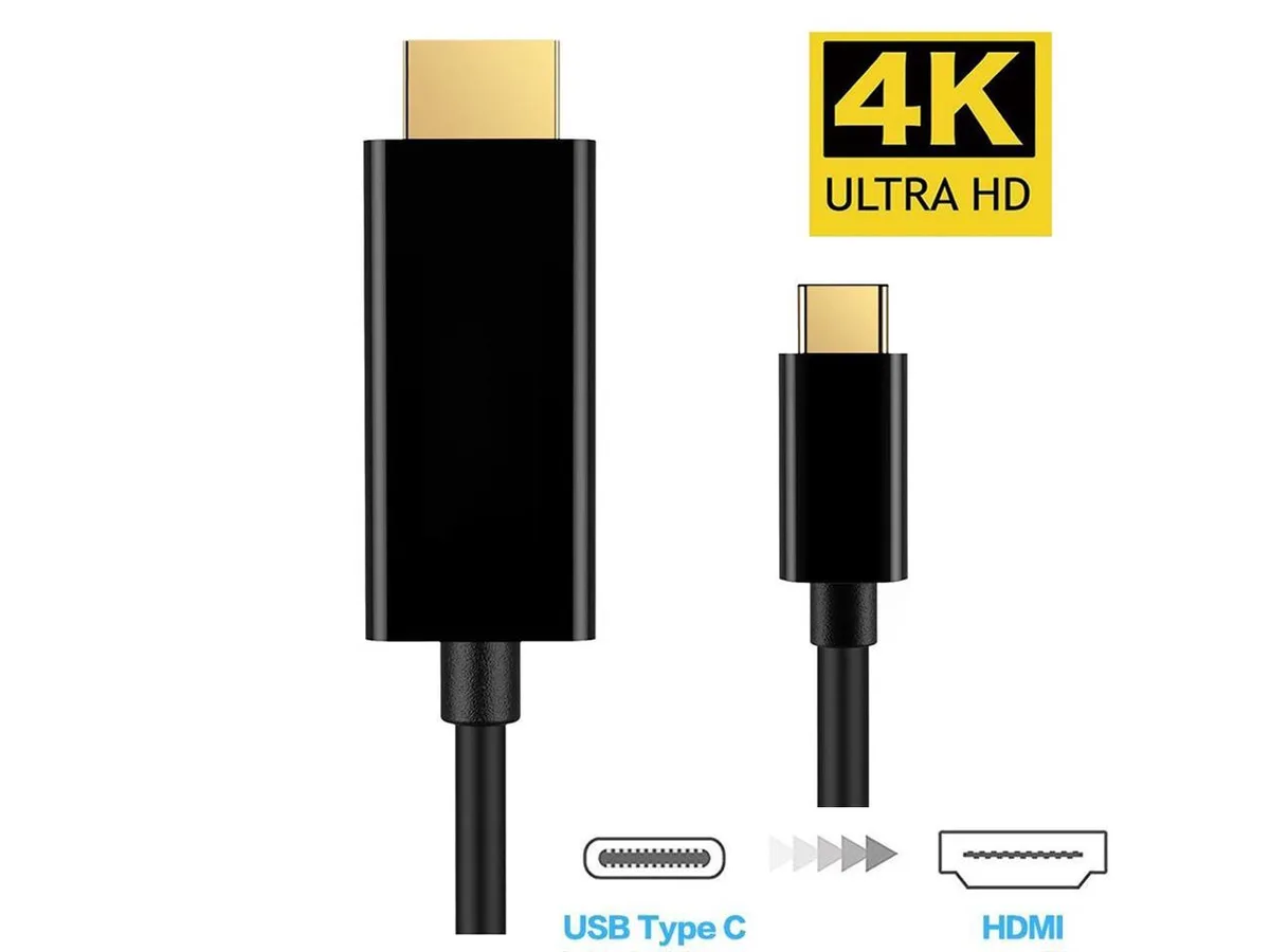 aibileec aibileec USB-C to HDMI Adapter Cable 6ft 4K@60Hz 2-Tone — product photo