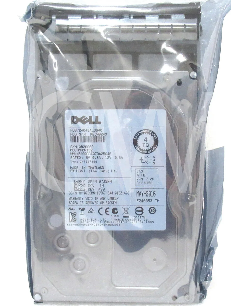 DELL DELL HUS724040ALS640 4TB 7200RPM SAS 3.5in Hard Drive — product photo
