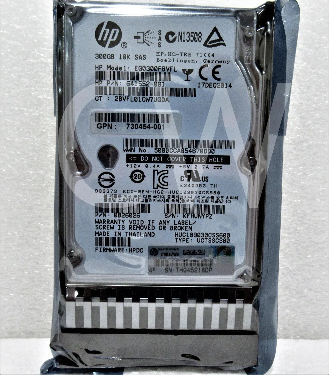 HP HP EG0300FBVFL 300GB 10000RPM SAS 2.5in internal hard drive — product photo