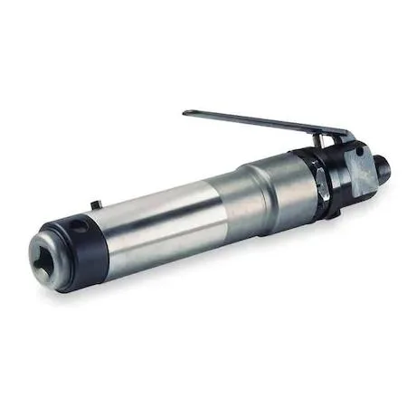 Silver pneumatic chisel scaler with lever throttle and bayonet housing lock