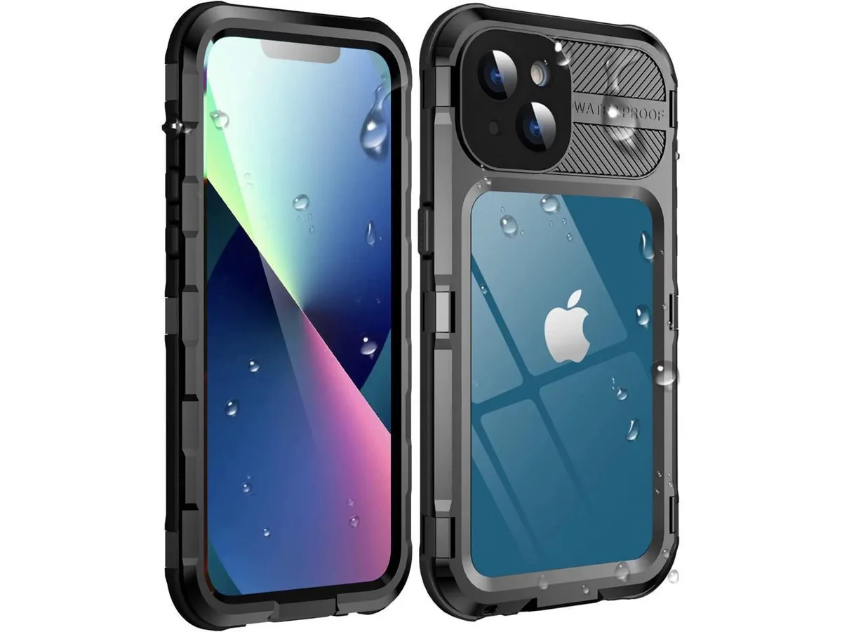 BONAEVER BONAEVER iPhone 13 Waterproof Metal Case Black 6.1 inch — product photo