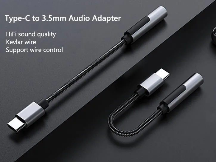 Corn Electronics Corn Electronics ALC4050 USB-C to 3.5mm audio video converter 32bits/384KHz 11.8in — product photo