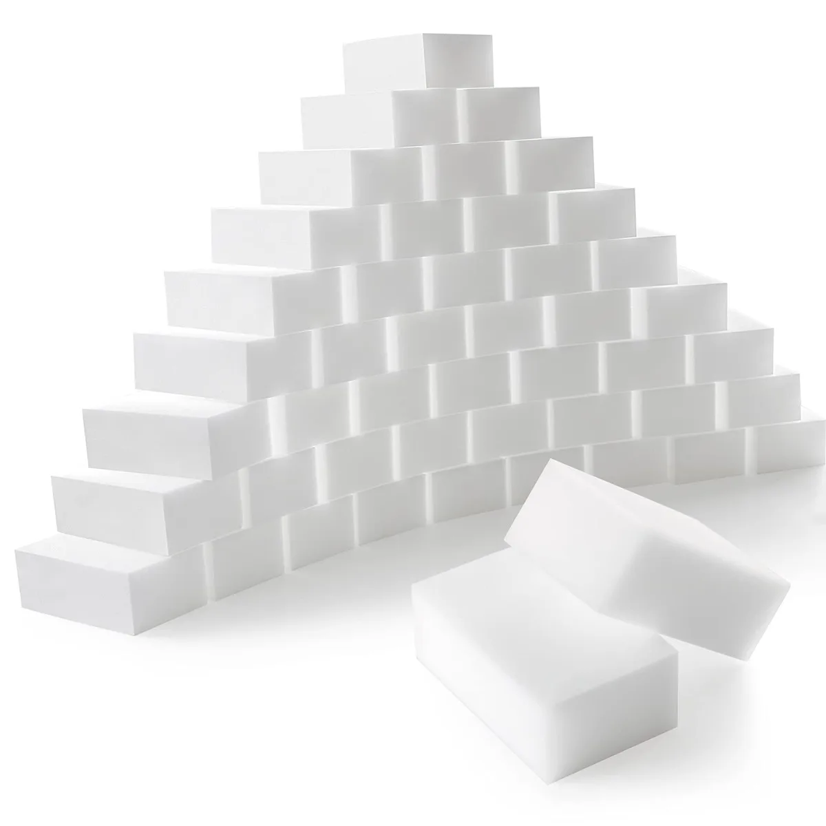  50-Pack Magic Sponges Cleaning Eraser Melamine Foam Pads 3.1x1.9x1.2in — product photo