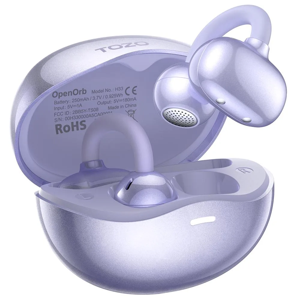 TOZO Store TOZO Store OpenOrb Bluetooth 5.4 Wireless Earbuds Purple — product photo