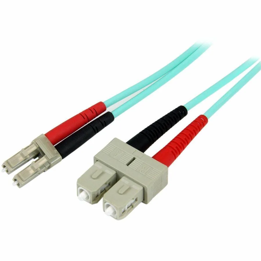 STARTECH STARTECH 3m LC/UPC to SC/UPC OM3 Multimode Fibre Optic Cable 50/125 100G LSZH — product photo