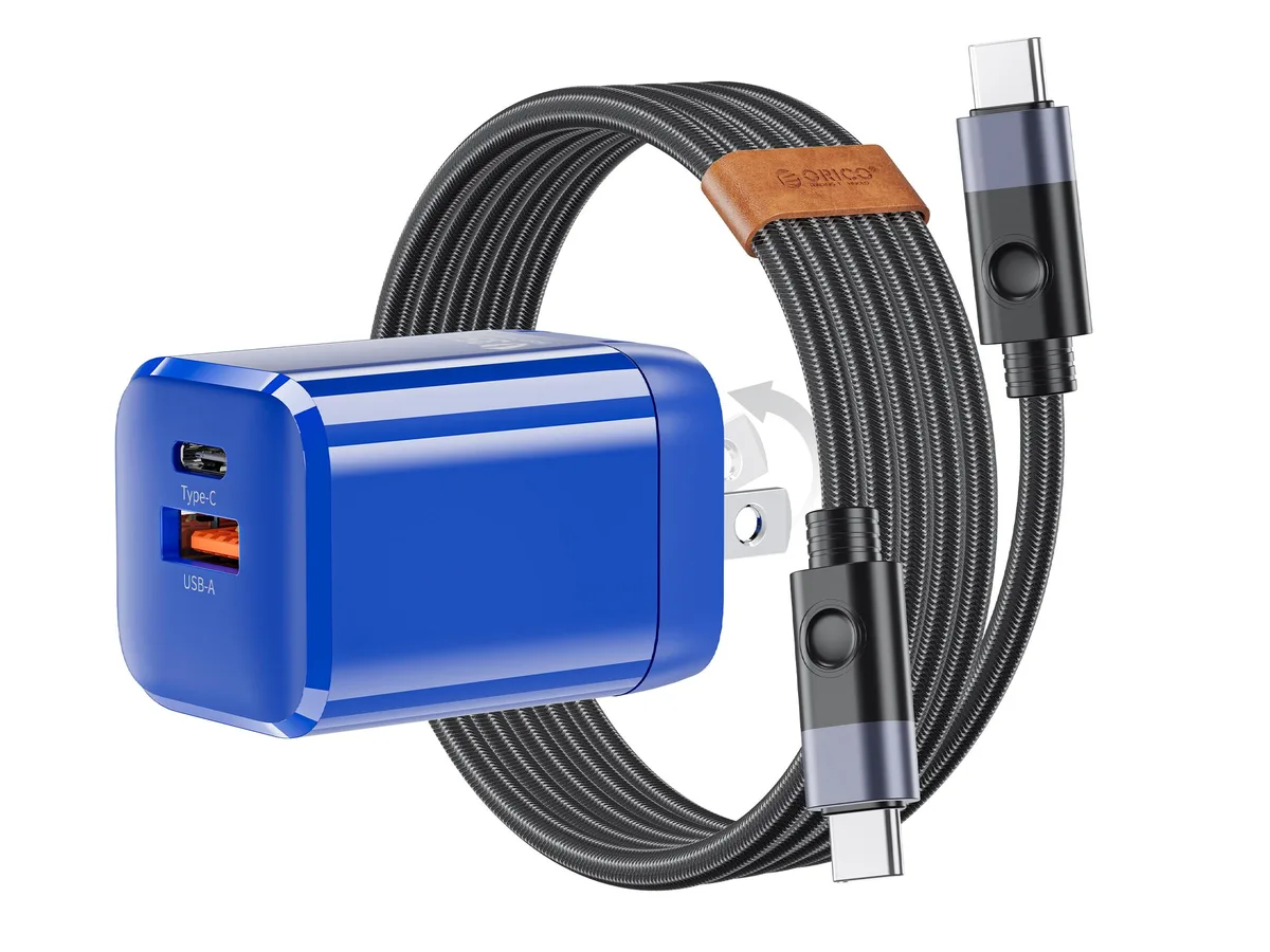 Orico Orico ORICO-CR-35AC 35W GaN USB charger dual port 1m cable — product photo