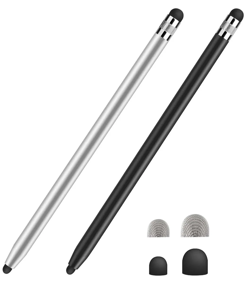  IOUALEY Stylus 2 Pack Black Silver Dual Tip .12 .2 — product photo