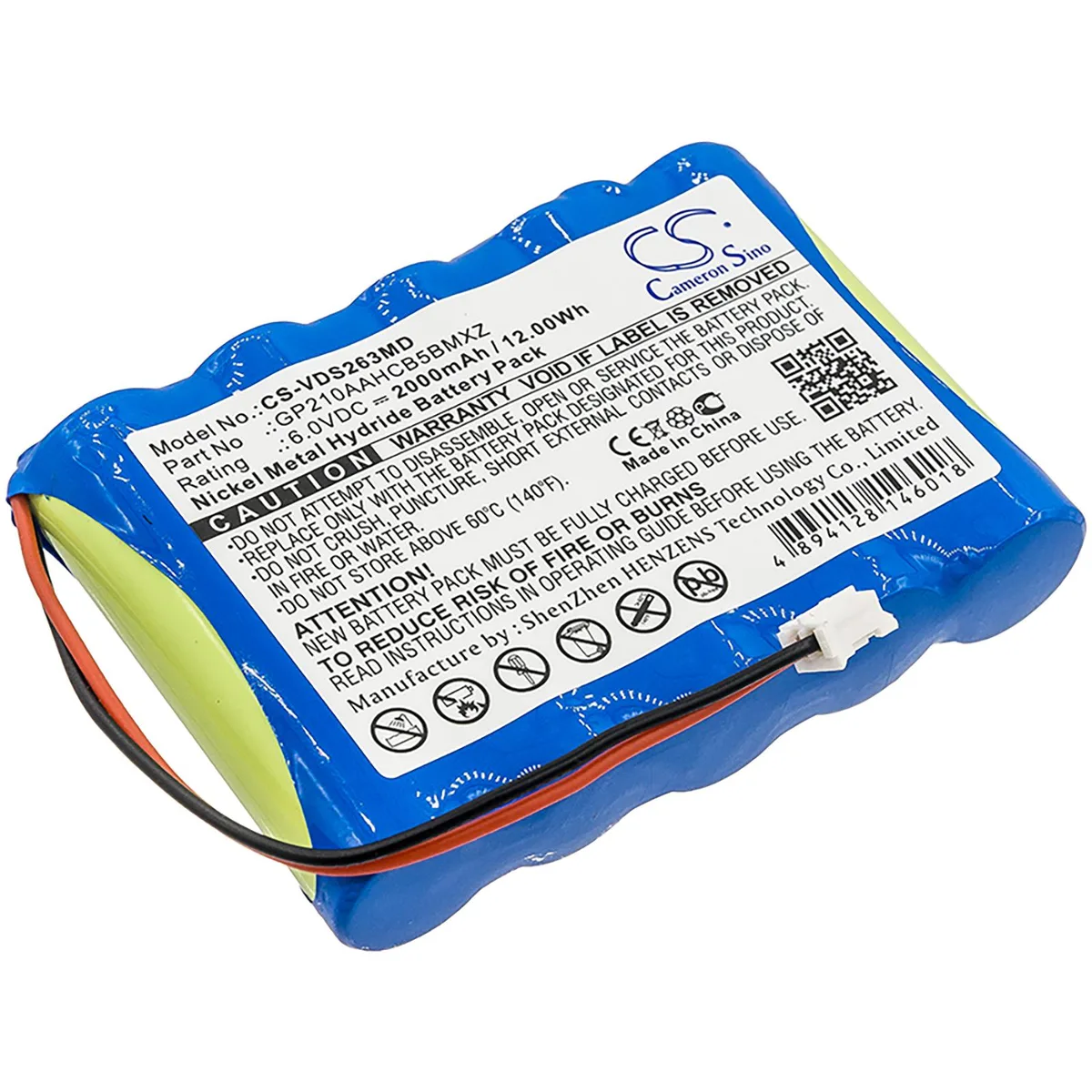 Cameron &amp; Co Cameron &amp; Co DS-CS-VDS263MD 6.0V 2000mAh Ni-MH battery Green — product photo