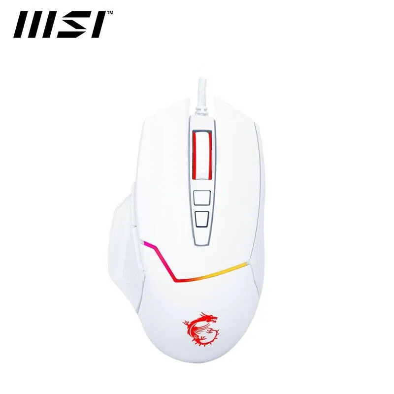 MSI MSI Clutch GM20 ELITE wired gaming mouse 12400 dpi white — product photo