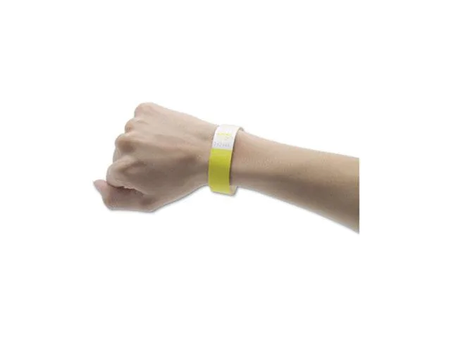 Advantus Advantus 75512 Sequentially Numbered Yellow Tyvek Wristbands 500 Pack — product photo