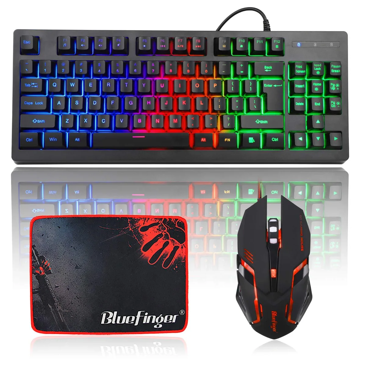  Redragon 75% TKL 87-key gaming keyboard and mouse combo — product photo