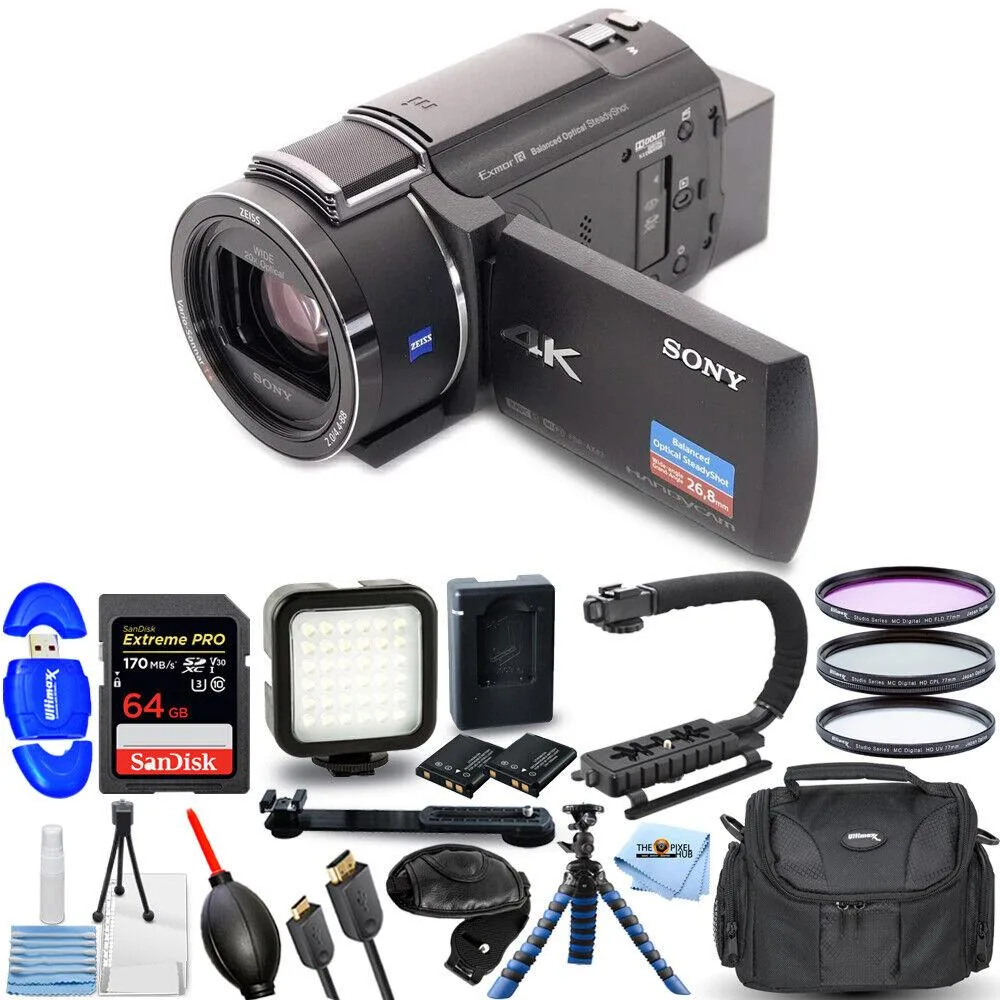 Sony Sony FDR-AX43A 4K Handycam 15PC Accessory Bundle — product photo