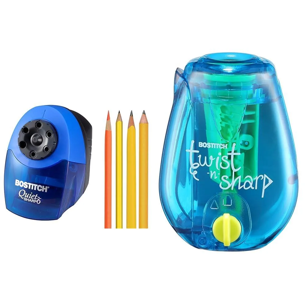 Bostitch Office QuietSharp 6 Electric Pencil Sharpener, Blue — product photo