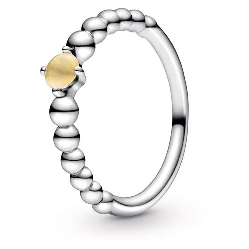 PANDORA PANDORA Honey Beaded Ring Sterling Silver Topaz — product photo