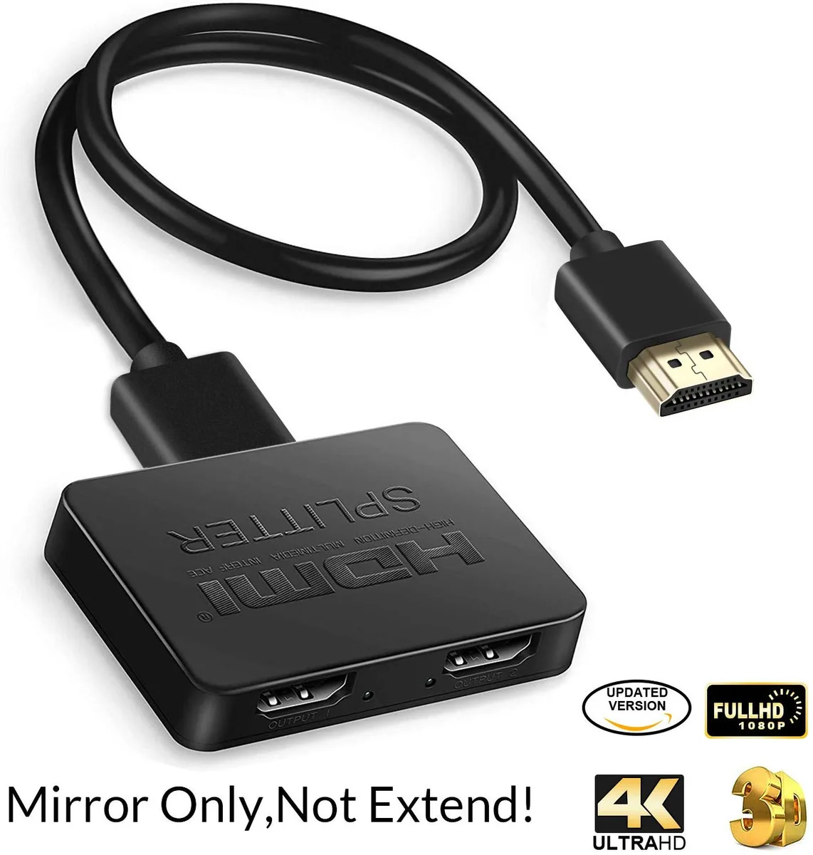 EDUP EDUP HDMI Splitter 1x2 4K@30Hz USB Powered with Cable — product photo