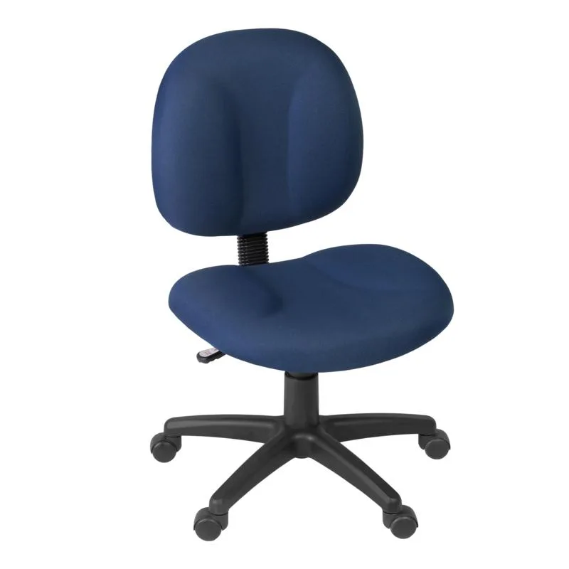 Romig Romig 105 armless fabric task chair, navy blue — product photo