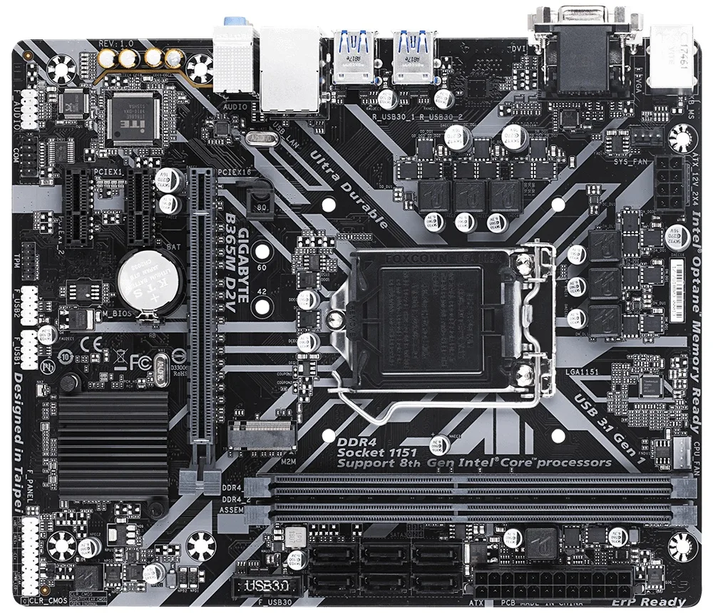 GIGABYTE GIGABYTE B365 D2V LGA 1151 Micro ATX Intel Motherboard — product photo