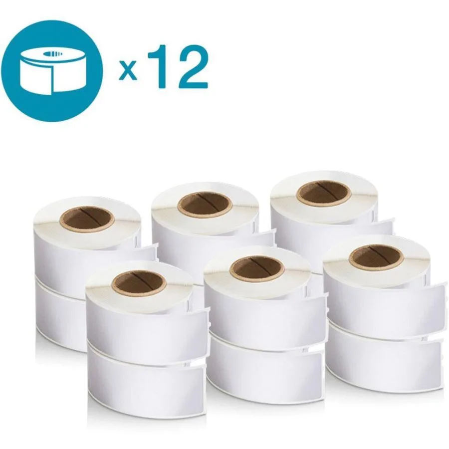 Rubbermaid Rubbermaid Dymo LabelWriter 1.13 x 3.5" White Labels 350/Roll 12 Rolls — product photo