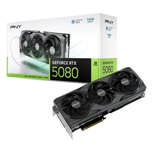 PNY Technologies, Inc. PNY Technologies, Inc. RTX 5080 Triple Fan 16GB GDDR7 graphics card — product photo