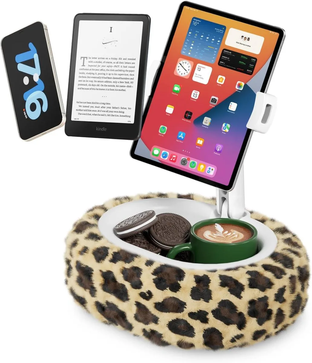 MCHOSE MCHOSE Tablet Pillow Stand 4-13 inch 1.9 lbs 360° 180° Leopard — product photo