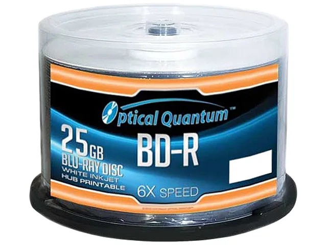 VinPower VinPower OQBDR06WIP-H-50 25GB 6X BD-R White Inkjet Printable 50 Packs blu-ray media — product photo
