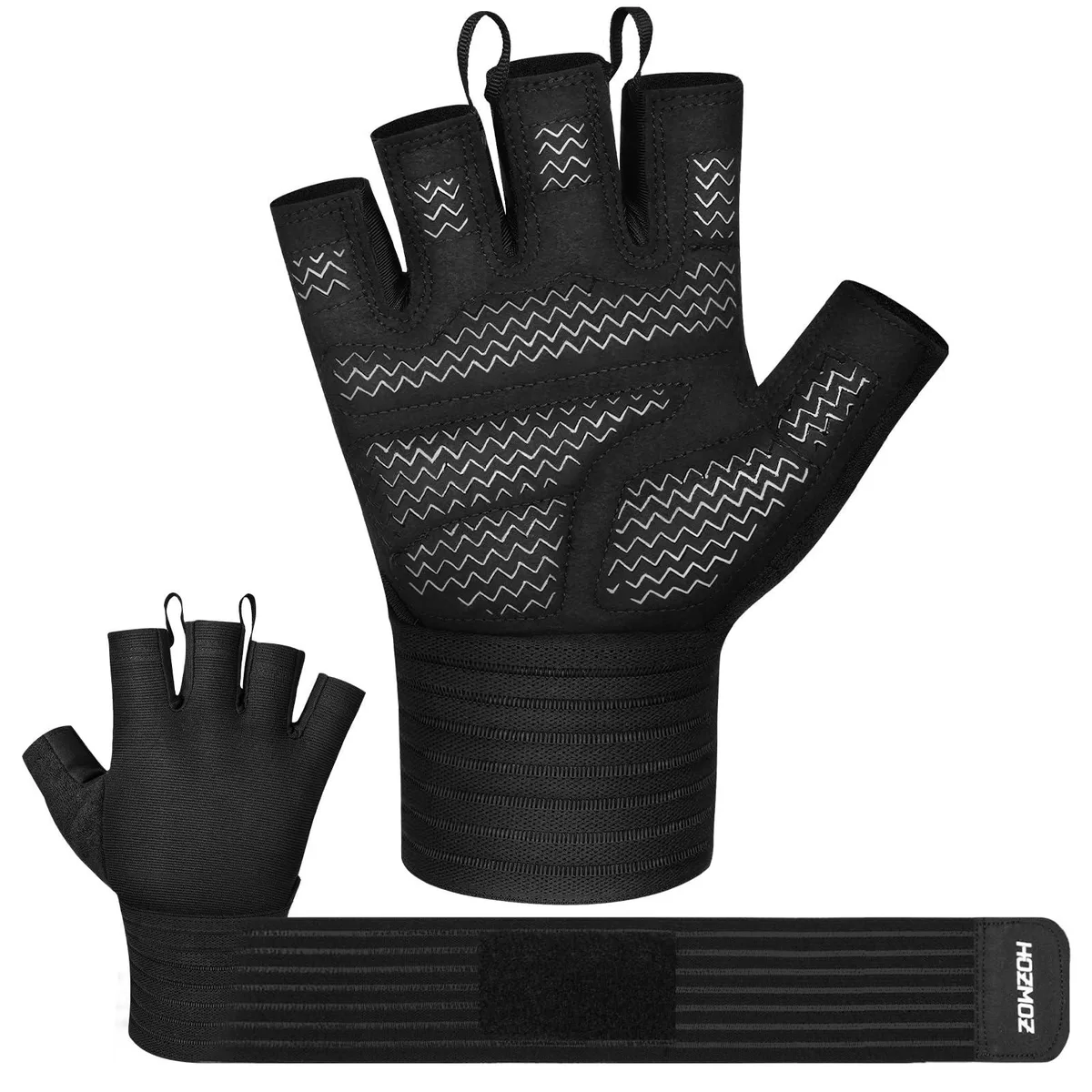 Weight Lifting Gloves Wrist Support Gym Workout Men Women 6mm Padded Grip — product photo