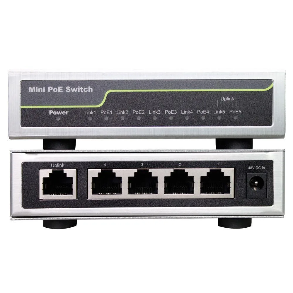 ZBT International Limited ZBT International Limited Industrial PoE Switch 4+1 Port 10/100Mbps Managed Metal Case — product photo