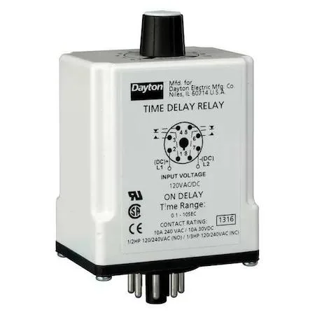 Transparent octal plug-in relay with potentiometer adjustment