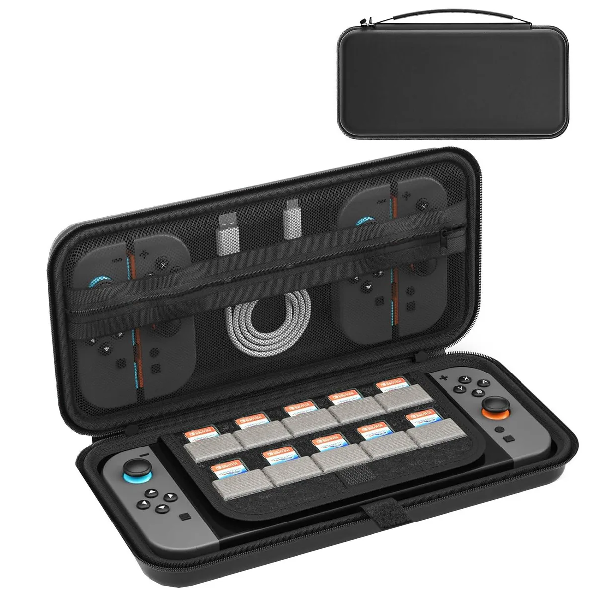 BONAEVER BONAEVER Switch 2 Carry Case Black 10 Cartridge — product photo