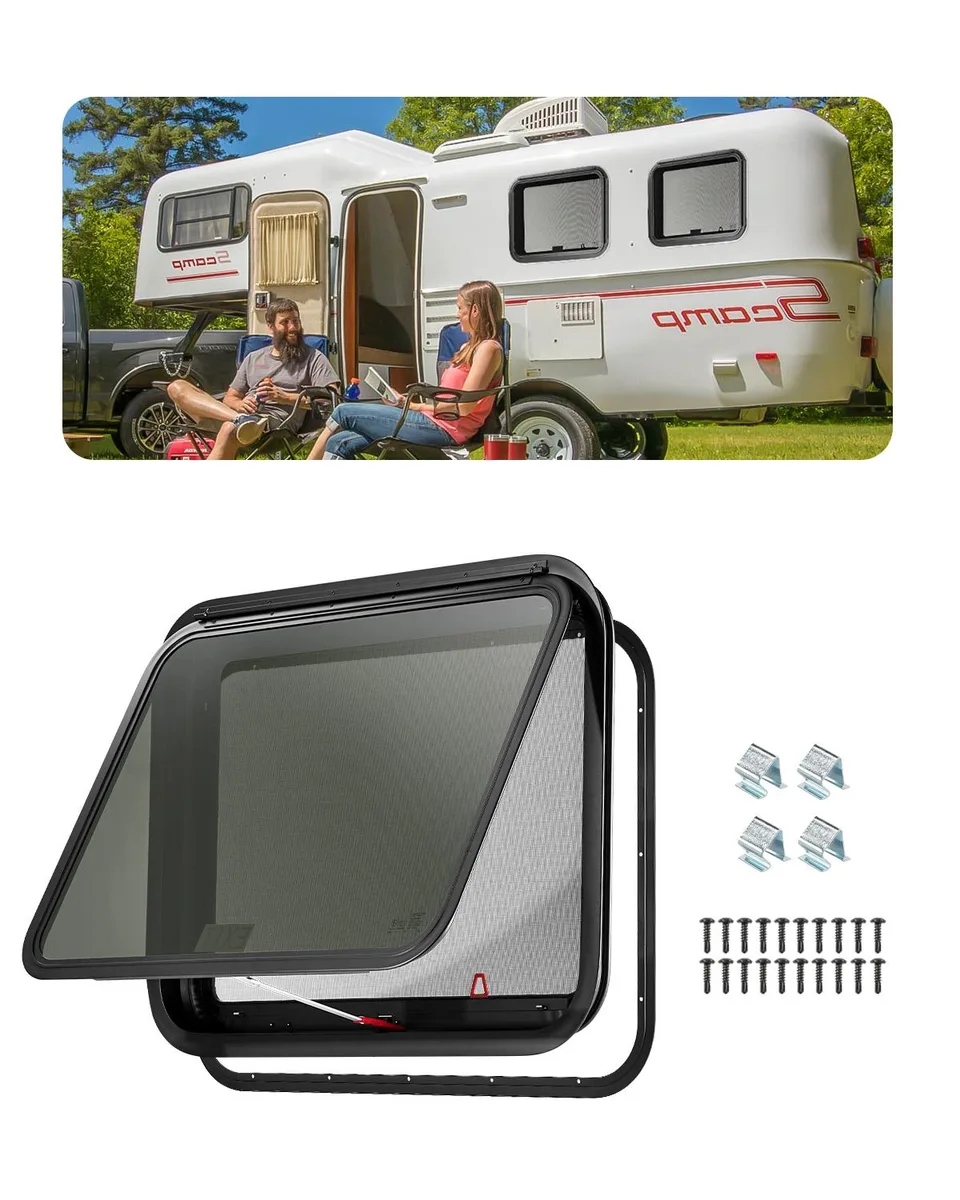 VEVOR VEVOR RV Exit Window 30" x 22" Tinted with Screen and Trim Ring — product photo