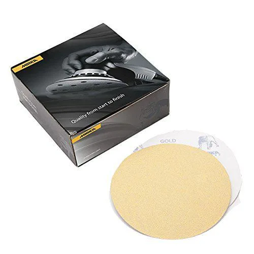Mirka Mirka Bulldog Gold Abrasive Discs 5" Hook Loop No Hole 120 Grit 50 Count — product photo