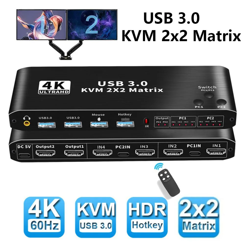 SMA SMA 2x2 HDMI KVM Switch 4K 60Hz USB 3.0 — product photo