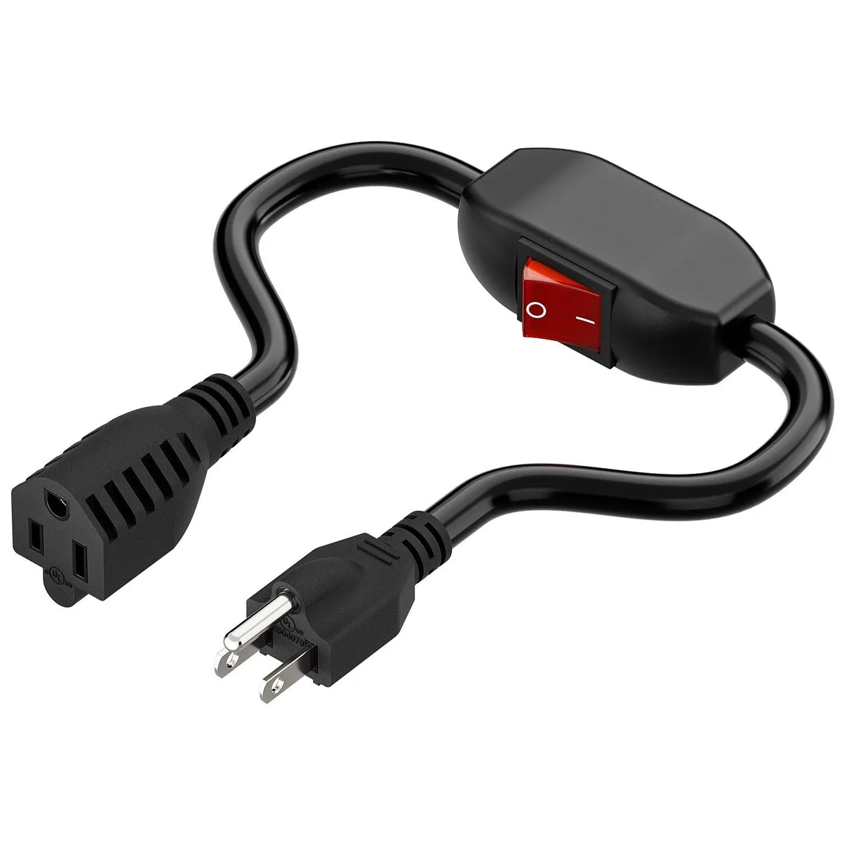 LORDWORLD LORDWORLD Power Extension Cord 40CM 14AWG 15A 125V — product photo