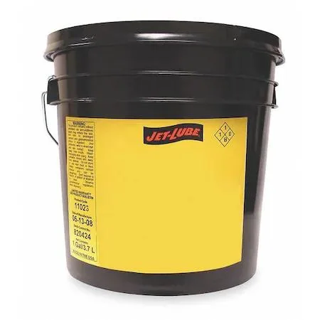 Metallic grey compound in a 1 gal pail, brushable paste consistency