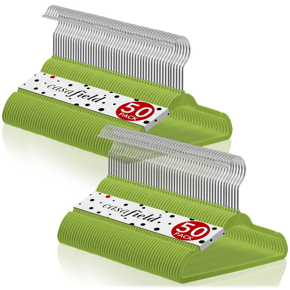 Casafield Casafield 100 Velvet Baby Hangers 11" Lime Green — product photo