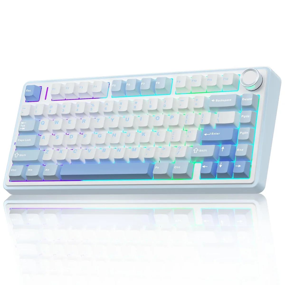 Vszerda Vszerda F75 Salt White Blue 75% Wireless Mechanical Gaming Keyboard — product photo