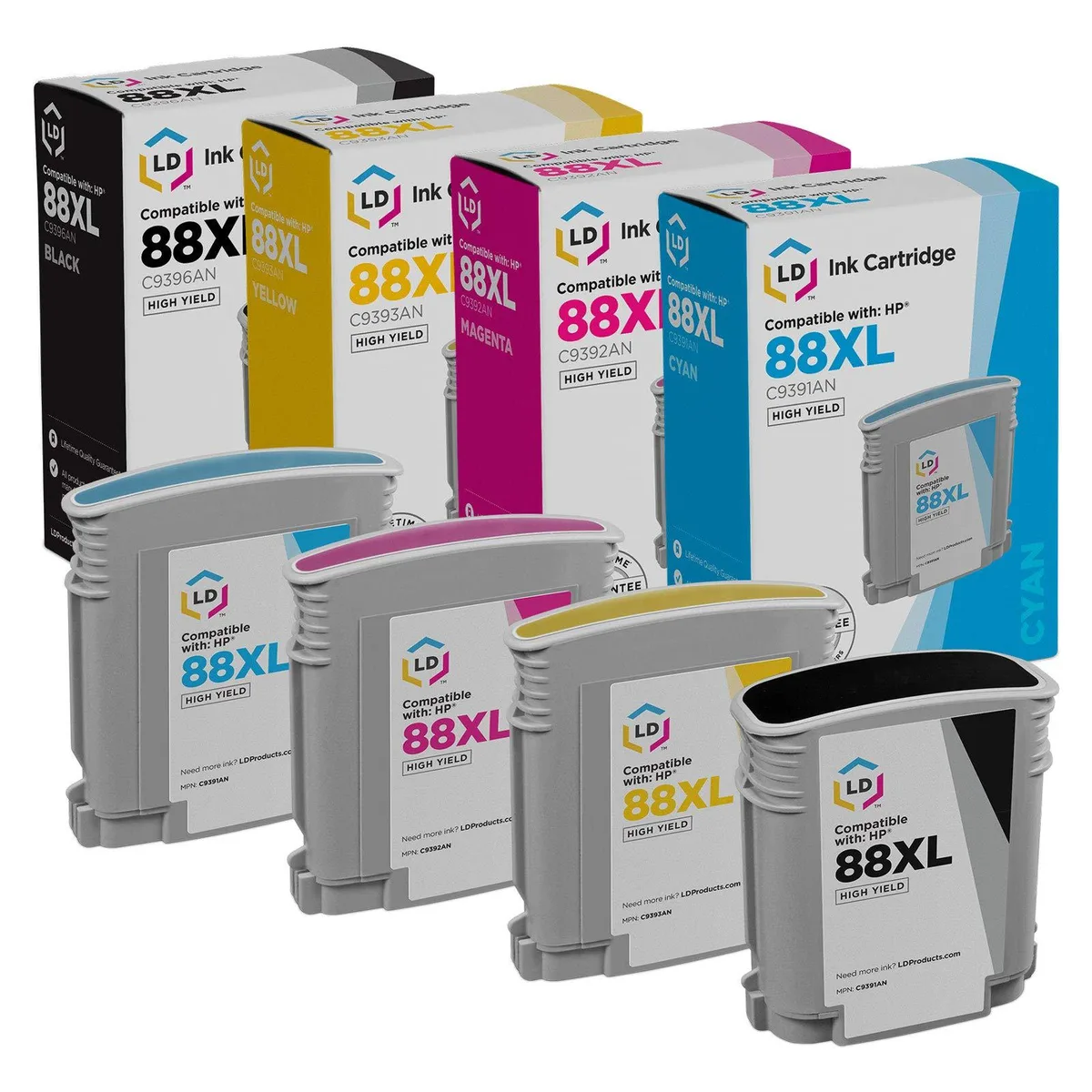 LD Products LD Products HP 88XL 4PK High Yield Ink Cartridge Set — product photo