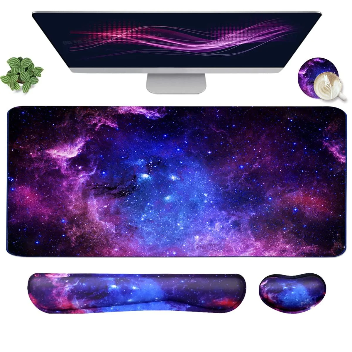  Yunoble Galaxy 4-in-1 mouse pad 35.4×15.75 in — product photo
