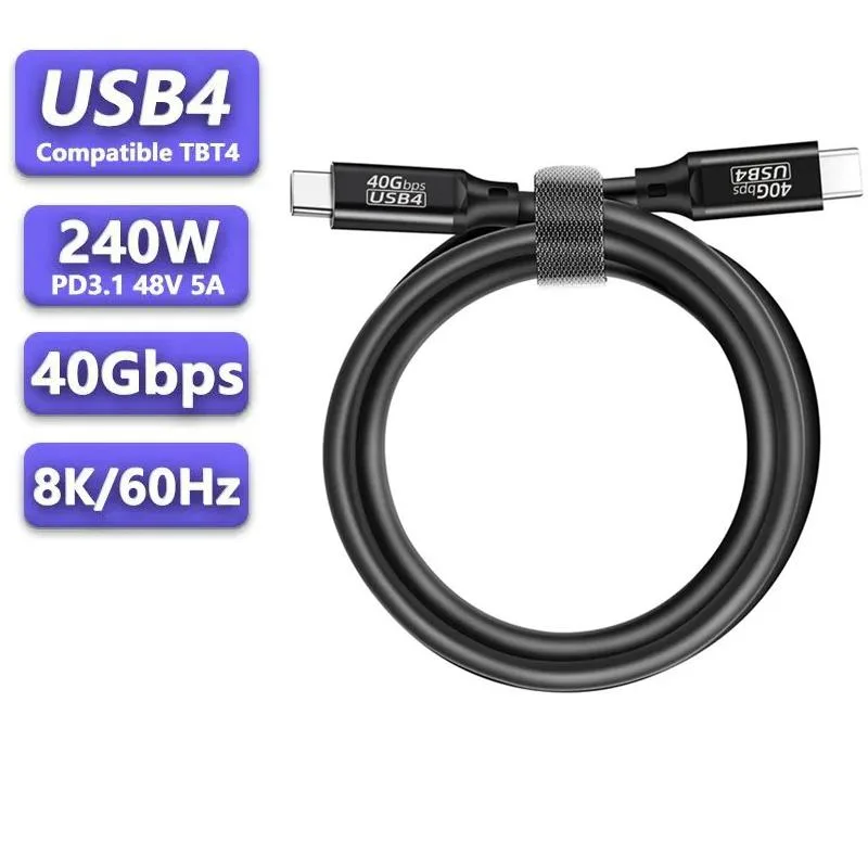 ESTONE ESTONE PQ003 USB4 cable 40Gbps 240W 1.6ft — product photo