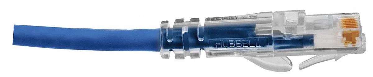 Hubbell Incorporated Hubbell Incorporated 1 ft Clear Boot 6A Voice and Data Patch Cord Blue — product photo