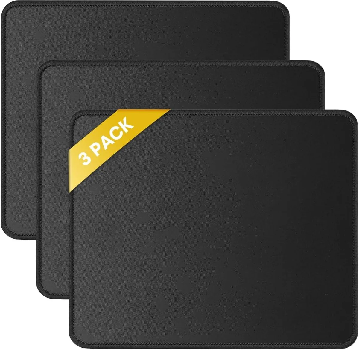 BAOFENG BAOFENG 3 Pack Mouse Pads 10.2x8.3inch Black — product photo