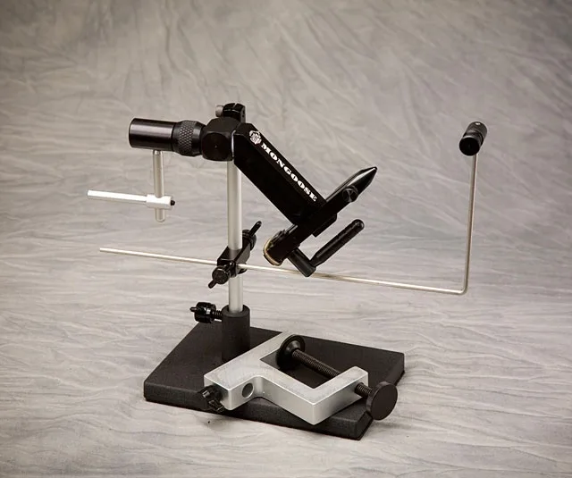 Griffin Montana Mongoose fly tying vise with 360 rotation and 28 hook range