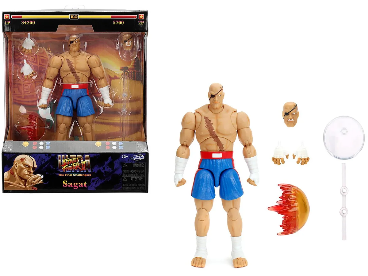 Jada Jada 35171 Street Fighter II Sagat 1:12 Scale 7.5in Hobby Collectible — product photo