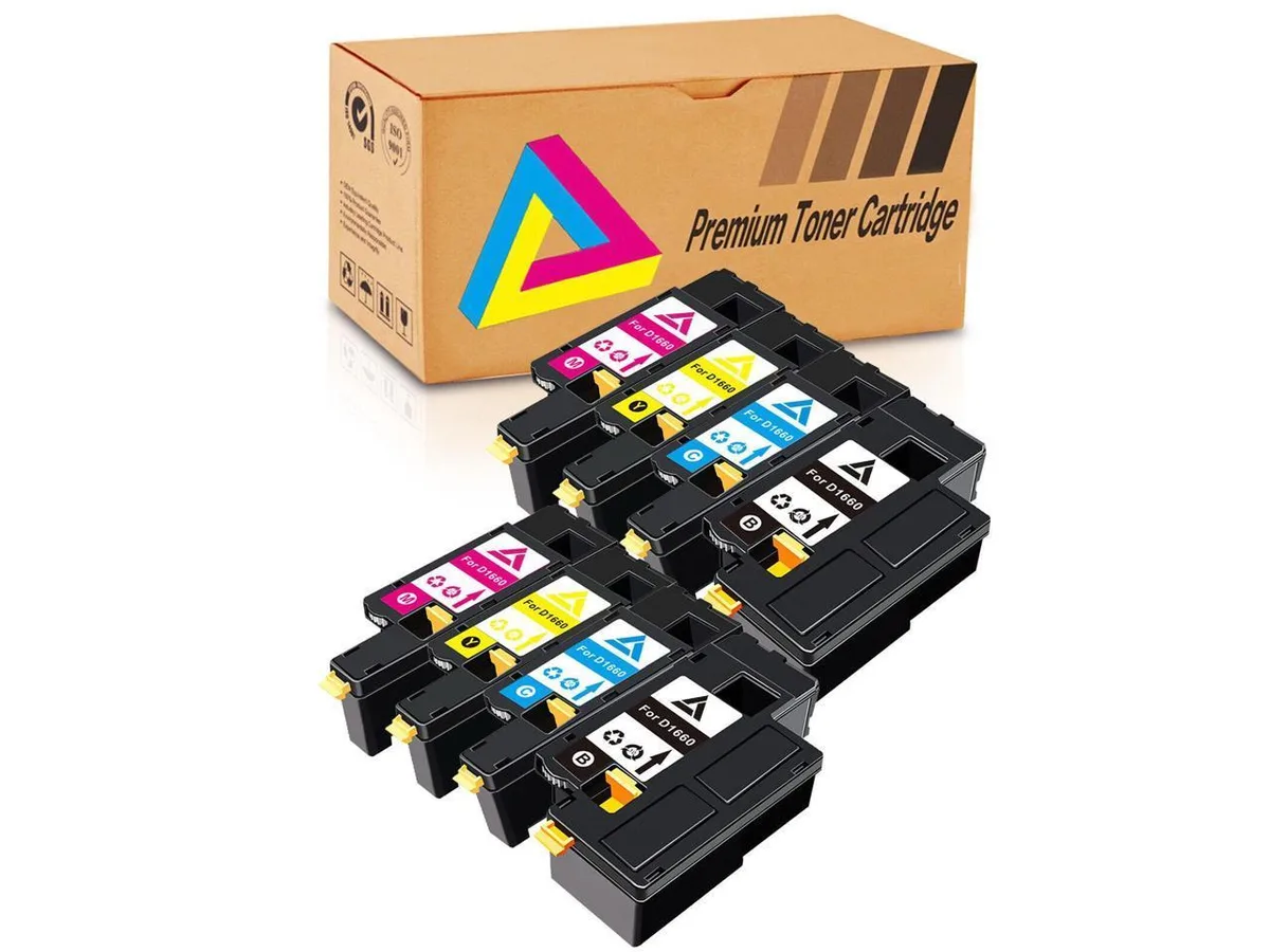 V4ink V4ink 8PK C1660 Toner Cartridges Set for Dell Laser C1660cnw C1660w C1660cn C1660dnw — product photo