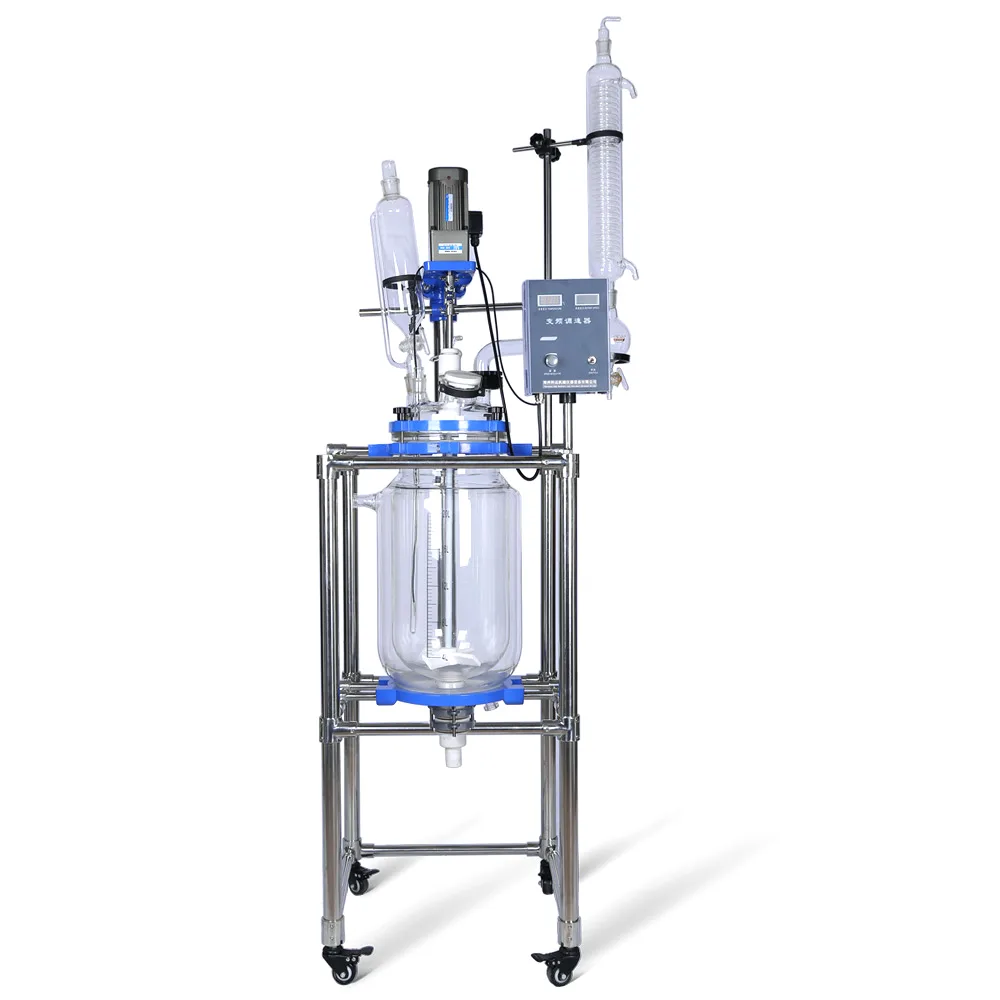 HNZXIB HNZXIB S-20L 20L Jacketed Glass Reactor 220V laboratory supply — product photo