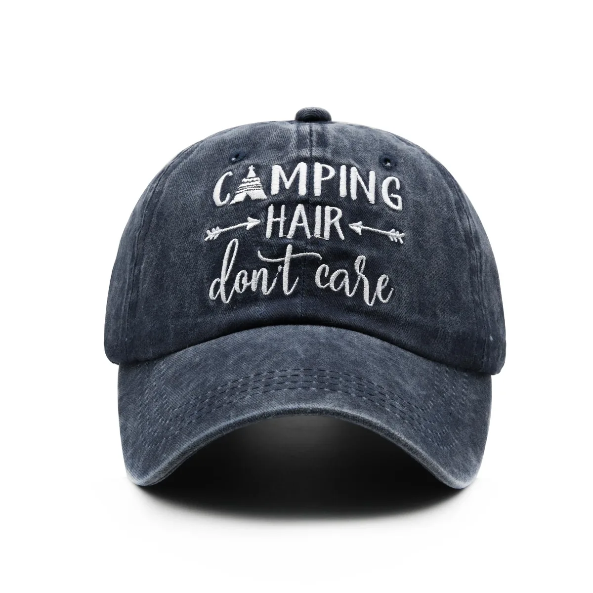 Waldeal Camping Hair Don't Care Washed Cotton Cap Navy — product photo