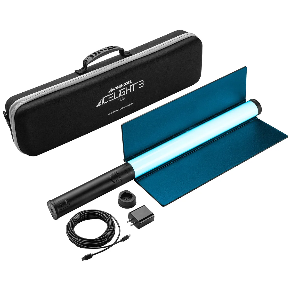 Westcott Westcott Ice Light 3 22W RGBWW portable LED studio light with battery grip — product photo