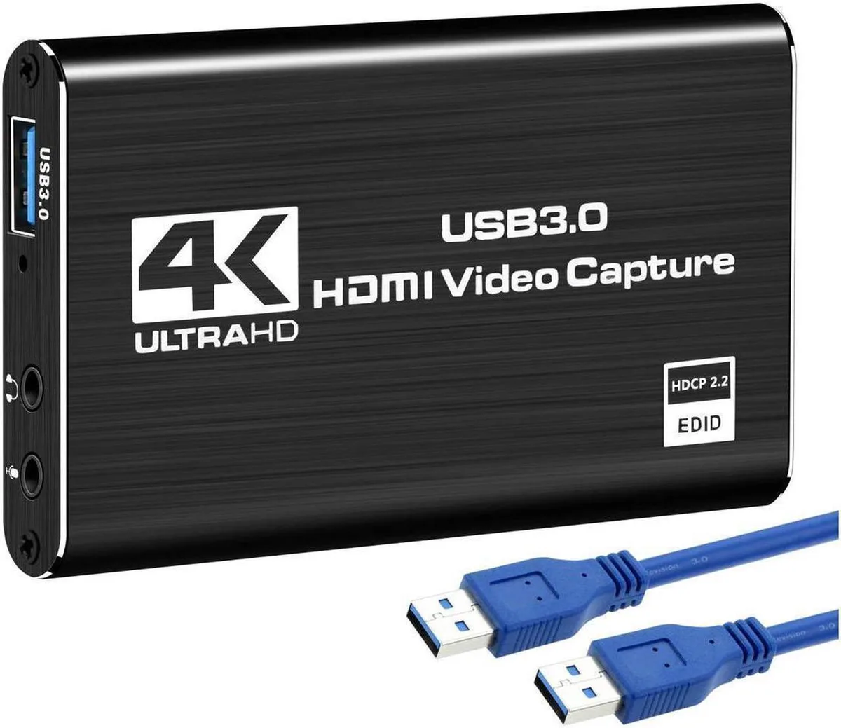 Vszerda Vszerda Video Capturing Device USB 3.0 HDMI 1080P 60FPS 4K 30Hz Black — product photo