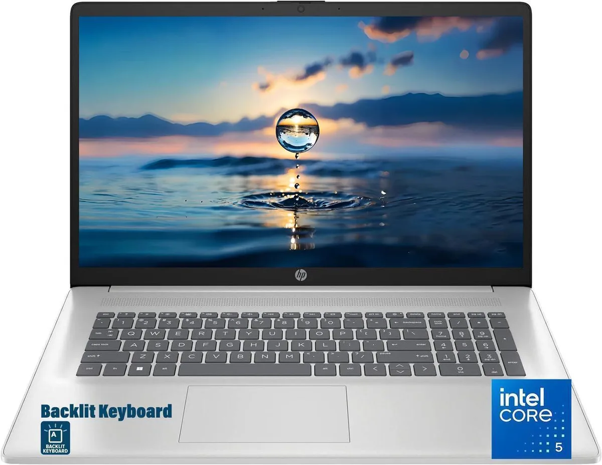 HP HP 17.3" Business Laptop Core 5 120U 32GB 512GB Silver Value Gift Set — product photo