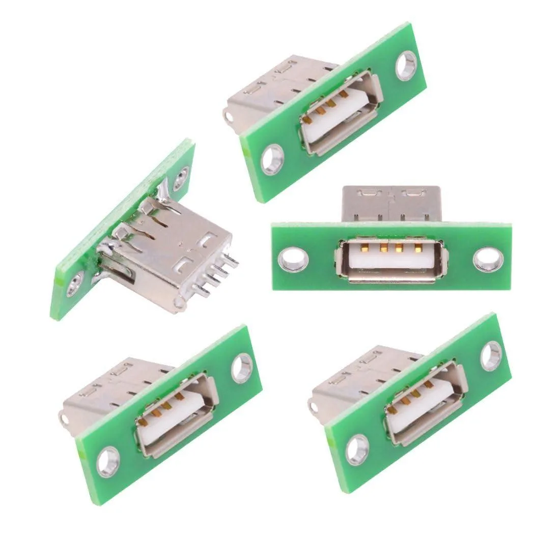 LORDWORLD LORDWORLD USB 2.0 Female Socket Solder Adapter 5 Pack — product photo